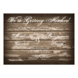 Getting Hitched Rustic Wood Wedding Invitations