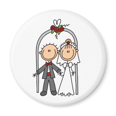 Getting Married Magnet by stick_figures