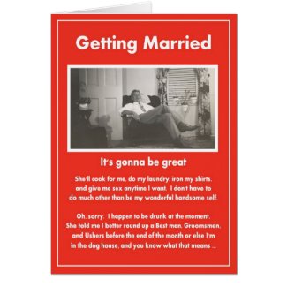 Getting Married need groomsmen ushers - FUNNY card