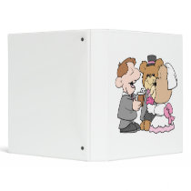 getting married teddy bear wedding couple 3 ring binders