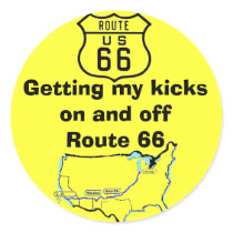 Getting My Kicks Route 66 Stickers