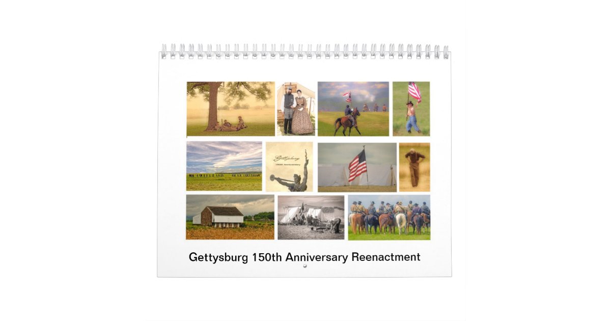 Gettysburg 150th Anniversary Reenactment Calendar Zazzle