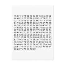 Gettysburg Address in Hex Post Card