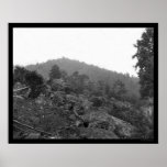 Gettysburg Breastworks on Little Round Top 1863 posters