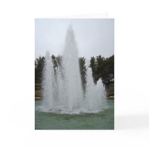 Geyser fountain surrounded by flowers greeting cards