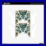 gfa1162 BLUES GREEN FRACTAL GEOMETRIC DIGITAL ART skins