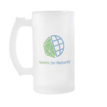 GfH Mug, Frosted, Logo & Latin, Large by GamersForHumanity GfH Mug, Frosted, Logo & Latin, Large