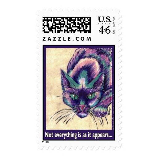 GG's Purple Cat postage Stamp