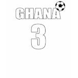 Ghana 3 soccer players and football fans gear polo shirt