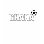 Ghana Black and white logo soccer ball gear Tshirts