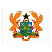 Ghana Coat of Arms Postcard
