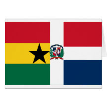 Ghana & Dominican Republic Flag Cards