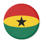 Ghana Fisheye Flag Magnet