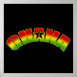 Ghana flag Black stars logo champions gifts posters