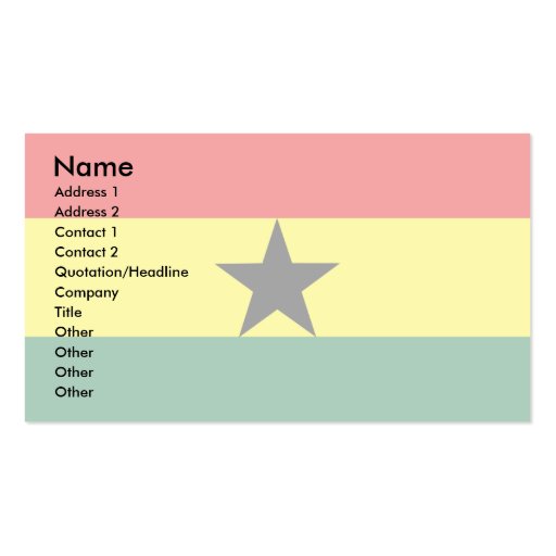 Ghana Flag Business Cards
