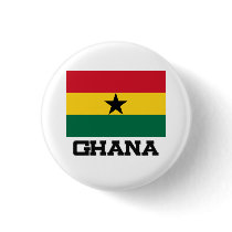 Ghana Flag buttons by tshirtshirts Ghana Flag buttons