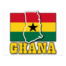 Ghana Flag Land Postcards