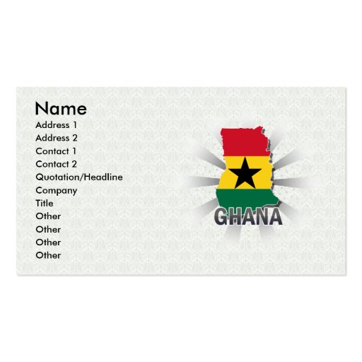 Ghana Flag Map 2.0 Business Card (front side)