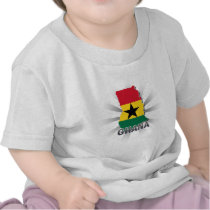 Ghana Flag Map 2.0 Tee Shirts