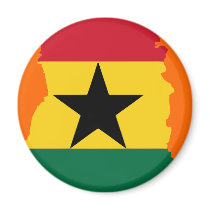 Ghana flag map fridge magnet
