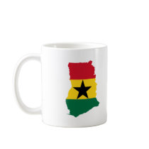 Ghana flag map mugs