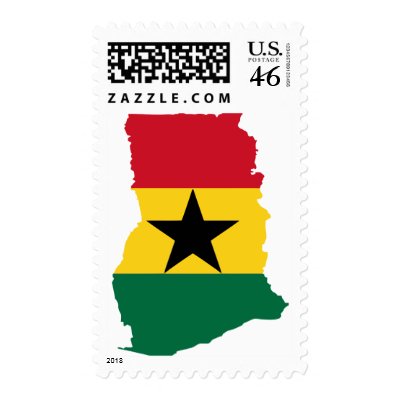 Ghana Flag Map