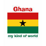 Ghana Flag Map Text Ladies Baby Doll