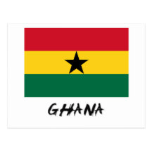 Ghana Flag Post Card