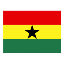 Ghana Flag Post Card
