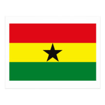 Ghana Flag Postcard