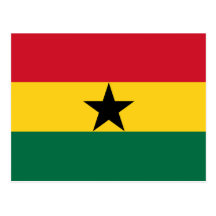 Ghana Flag Postcard
