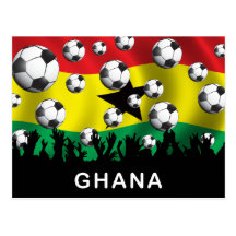 Ghana Football Postcard