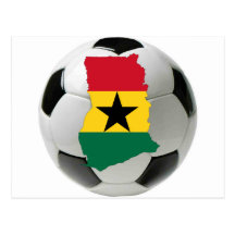 Ghana football soccer postcard