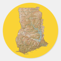 Ghana Map Sticker