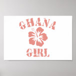 Ghana Pink Girl Posters