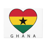 Ghana Soccer Heart “GHANA” - heart Postcard