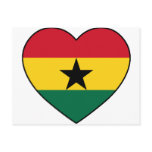 Ghana Soccer Heart Postcard