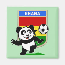 Ghana Soccer Panda Fridge Magnets