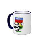 This adorable little panda is too cute! He's featured in front of a large flag from Ghana and ready to play football and score some goals. This cute design is perfect for football players and soccer fans! You can totally customize this gift! Change the color, move the design around, add your own text or images -- make it your own!