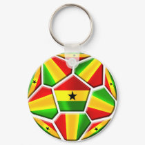 Ghana The Black Stars soccer ball Ghanaian flags keychains