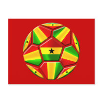 Ghana The Black Stars soccer ball Ghanaian flags postcards