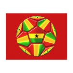 Ghana The Black Stars soccer ball Ghanaian flags Postcards