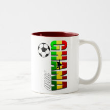 Ghana vertical soccer logo flag of Ghana Coffee Mugs