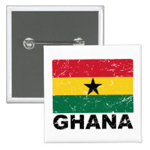 Ghana Vintage Flag Buttons
