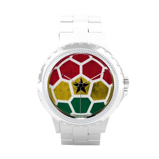 Ghana Rhinestone with White Enamel Watch