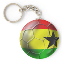 Ghanaian flag of Ghana Soccer ball for fans keychains