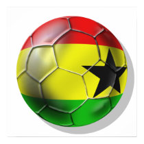 Ghanaian flag of Ghana Soccer ball for fans posters