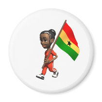 Ghanaian Girl magnets by worldtees Ghanaian Girl magnets