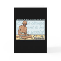 Ghandi Be The Change Quote cards by BuddhaGifts Ghandi Be The Change Quote cards