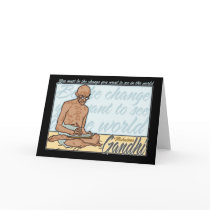 Ghandi Be The Change Quote cards by BuddhaGifts Ghandi Be The Change Quote cards